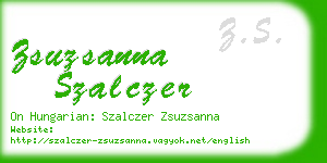 zsuzsanna szalczer business card